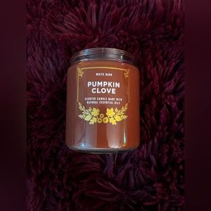 Bath and body works single wick candle Pumpkin Clove •lightly burned•
